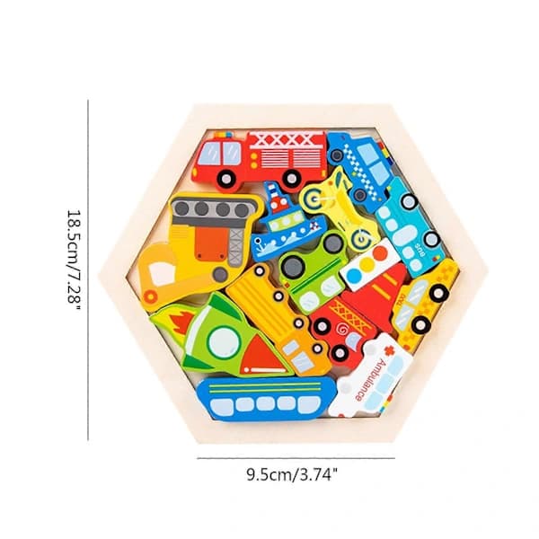 Baby Balance Puzzle Wooden Stacking Toy Learning Tangram Brain Teaser Dinosaur