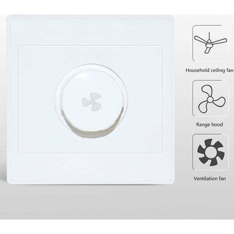 Ceiling Fan Speed Controller, 220V 10A, Stepless Adjustment, Low Energy Consumption, for 15-300W Dimmers