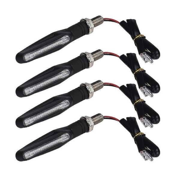 4 st Motorcykel 12 LED Blinkers Blinkande Ljus Gult