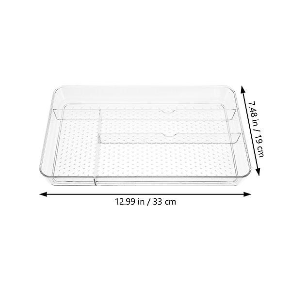 Grøntsagsbakke Vanity Makeup Bakker Makeup Opbevaringsboks Kosmetikbakke Smykke Snydebakke Badeværelse Vanity Bakker 4.2X19X33CM