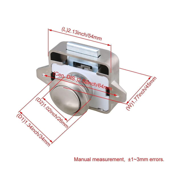 Vehicle Door Lock Locking System 5pcs 54mm Push Button Cabinet Latch for RV Caravan