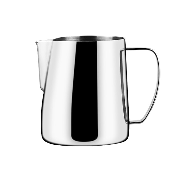 Mjölkkanna i rostfritt stål 450 ml, skumningskanna för espresso, kaffe, mjölkskummare, latte art, lätt att rengöra.