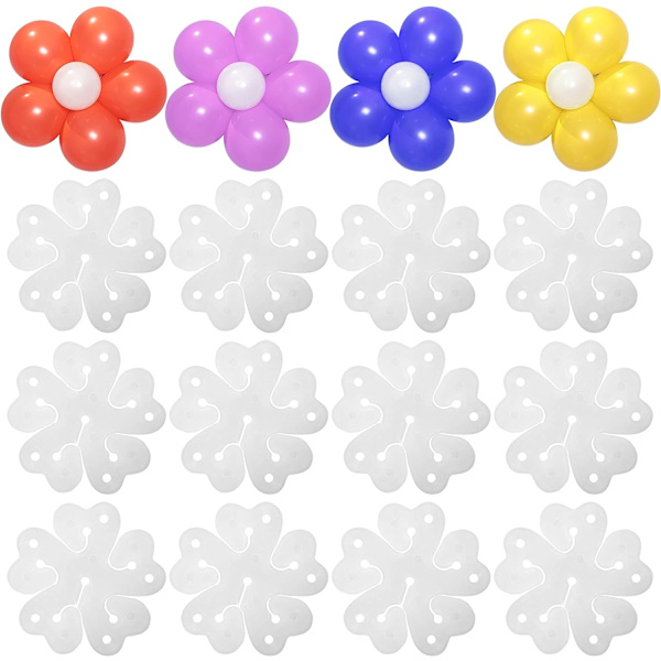30 stk. Blomsterballonclips Ballonholder Ballonblomsterclips til Ballonbue til Babyshower Bryllup Begivenhed Dekoration