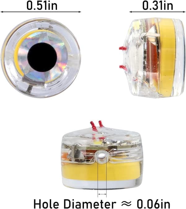 10-pack LED-fiskedrag för djuphavsfiske, lyser i mörkret