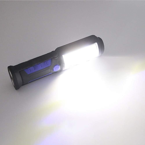 Magnetisk COB LED Arbejdslys Arbejdslys Til Bil Garage Mekaniker Hjem Udendørs Genopladelig Lommelygte Blå Batteri Med USB Stil 1 LED Væglys
