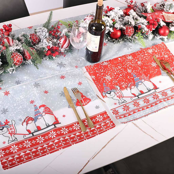 Jultomte Nisse Älg Julbordstablett Rektangulär Julbordstablett Grå