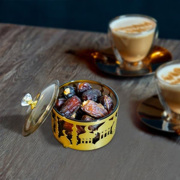 Ramadan Madbakke Eid Snacks Opbevaringsbakke GULD B B Guld B-B