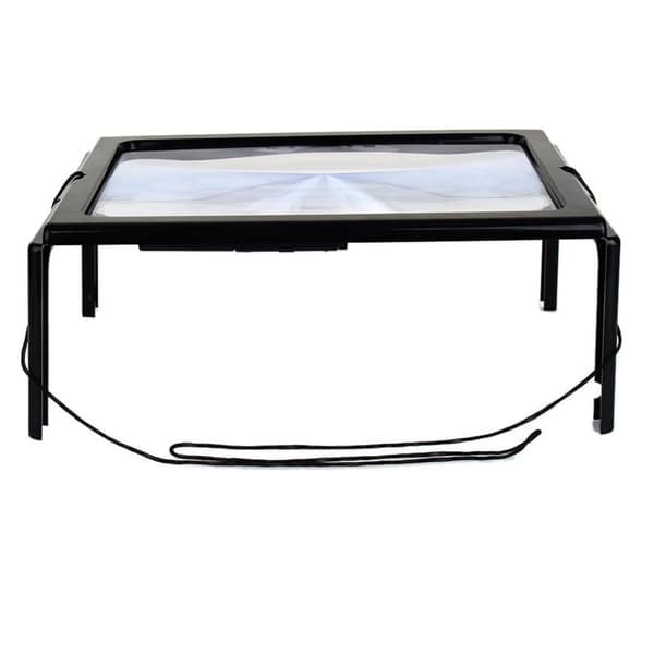 Fullside leseforstørrelsesglass LED-lys Gaveforstørrelsesglass fullside stereo sammenleggbart stativforstørrelsesglass