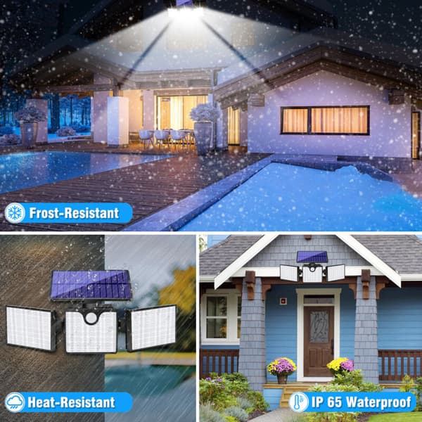 266 LED Outdoor Solar Light with Motion Sensor, IP65 Solar Rating