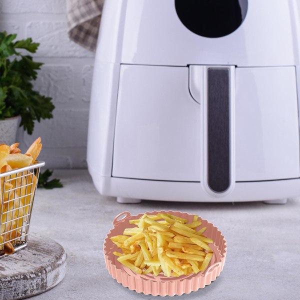 Rund Air Fryer Silikon Bageform PinkA A