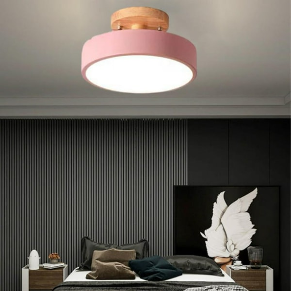 LED Taklampa, Modern Flush Mount Armatur för Rosa Rum Taklampa