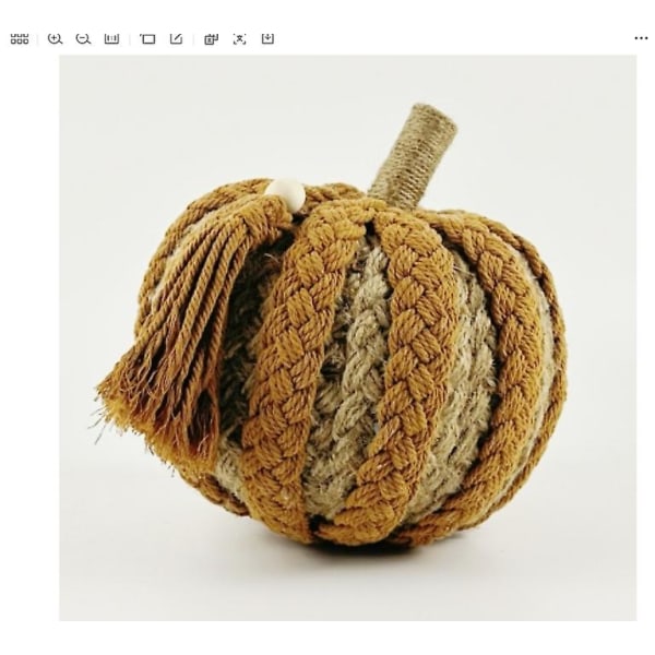 Braided Rope Pumpkin Decor Creative Fuzzy Pumpkin Halloween Decoration Party Decor17x17cm