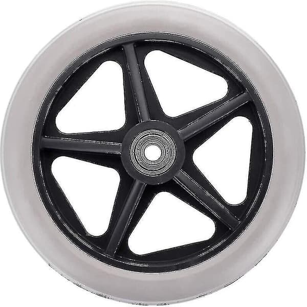 2 Pieces 15 cm Rubber Replacement Wheels for Wheelchair, Rollator, Non-slip Replacement Wheels, Wheels for Wheelchair, Replacement Wheels