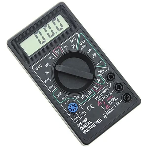 DT832 Professionelt Digitalt Multimeter - Stort LCD-display