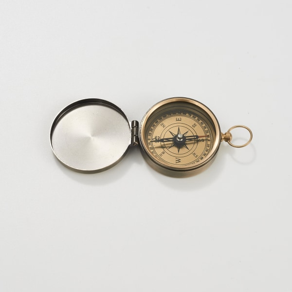 Handy lommestørrelse kompas Samleobjekter Nautisk vintage antik finish kompas, 2,2 tommer, navigationsretning Instrument Finder Åbent ansigtskompas