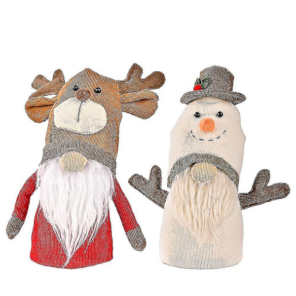 23 Cm Jule-Nisse Plys Knittet Julemand Dukke, Gonk Dværg Elf Figurer Bordpynt, Husholdning Hjem Ansigtsløse Dukker Gavepynt, Jul