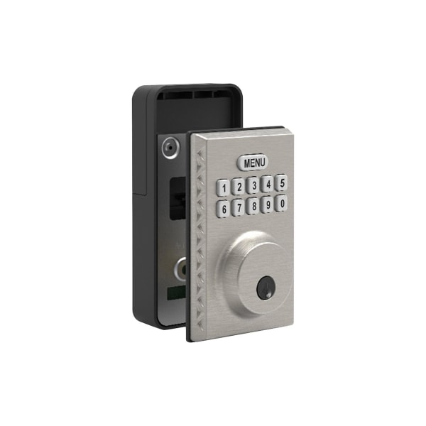 Avaimeton oven lukko näppäimistöllä - Älykäs 2-avaimen etuoven lukitus - Automaattinen lukitus - E Silver