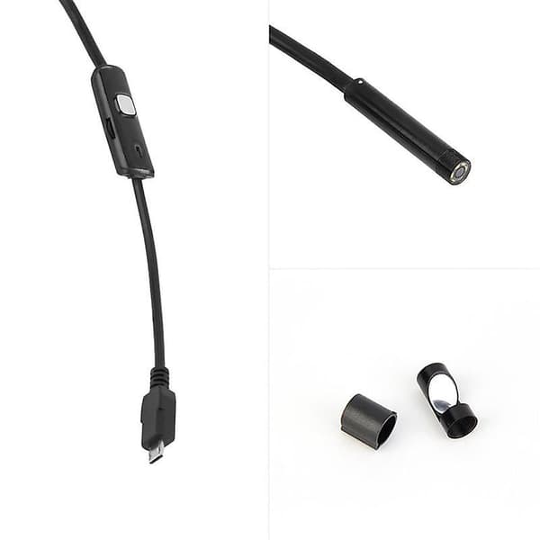 Kameraendoskop 7,0 mm, 1 m lång, vattentät, USB-port, 720P