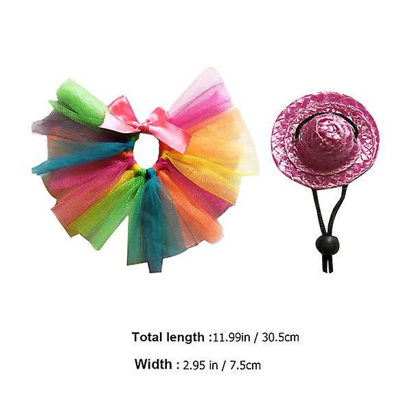 Ödla Tillbehör Ödla Cosplay Rekvisita Ödla Kläder Skäggagam Outfit Skäggagam Hatt Färgglad 30x7.5cm