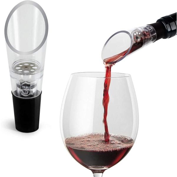 Wine Aerator Pourer (2-pack) - Premium Aerating Spout and Decanter Set - No Drip and No Spill - Improve Taste and Smell