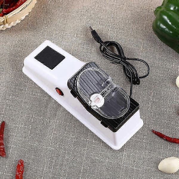 Electric Knife Sharpener in Fine Grinding Open Edge Electric Sharpening Stone Kitchen Utensils Portable Double-Sided Quick Sharpener