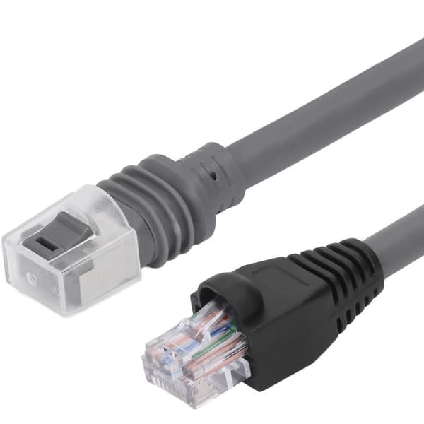 Satellitt Ethernet-kabel, rektangulær erstatning, vanntett, bærbar for mini rektangulær satellitt grå (2m / 7ft)