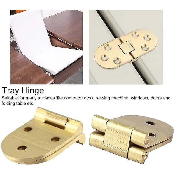 2 Pcs Hinges for Cabinets, Folding Table Hinge, Folding Hinge with Screws 80 x 30 mm Hy
