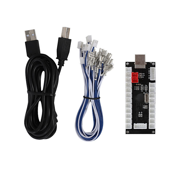 Arcade Game USB Encoder Knapkontrol til Raspberry Pi Host PC Spillemaskine Sort CY-822C