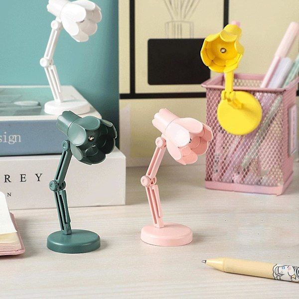 Læselampe, foldbar Petal Bordlampe Boglampe, Mini Led Klips-på Læselampe, sød Børn Og Voksen Boglommelygte Kompatibel Med Læsning I Sengen, boo