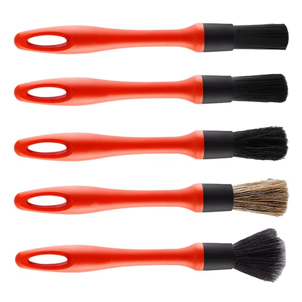 Car Cleaning Brush Set Streamlined Handle Detachable Head Interior Cleaning