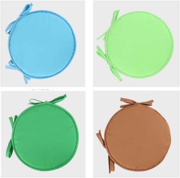 Setepute Svamp Pute Stropper 38 cm Diameter Grønn Polyester for Kontor Spisestue Bil Bruk Multifunksjonell Stolpute