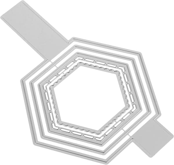Hexagonal Carbon Steel Metal Die Cut Frame for Scrapbook DIY Embossing Stencil