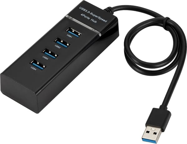 Høyhastighets 4-Port USB 3.0 Multi HUB Splitter Forlengelse