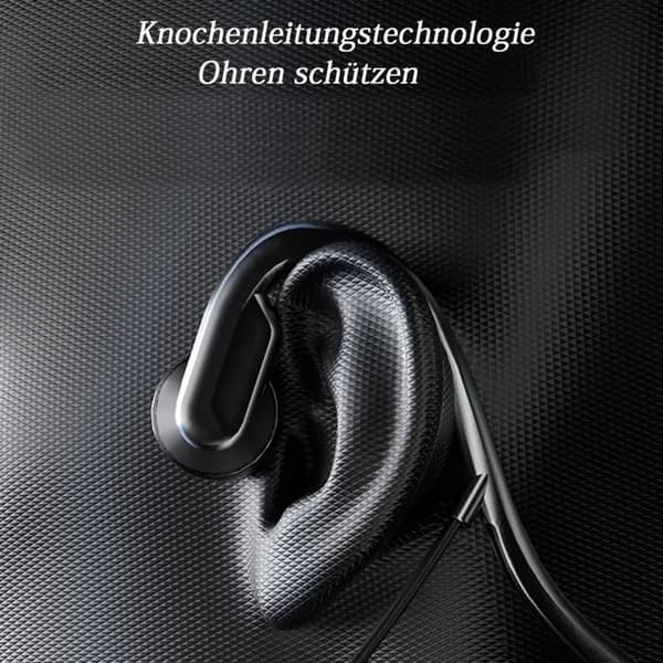 Kablede knogleledningshovedtelefoner, uden ørepropper, HD-mikrofon