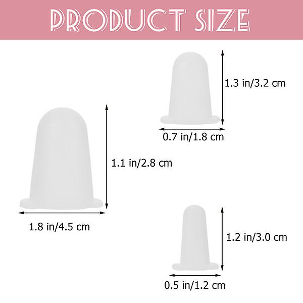 3 stk. Kakepipespissdeksler Kakedekorering Frostingspissdeksler Fleksible Silikondeksler Hvit 4,5X2,8
