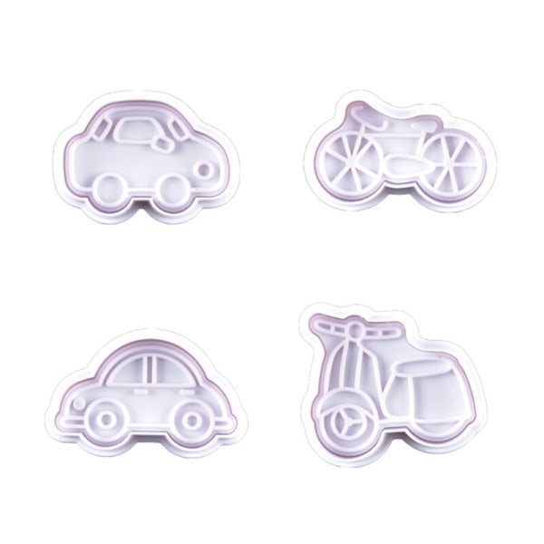 4st Cykel Bil Mönster Plast Form Form