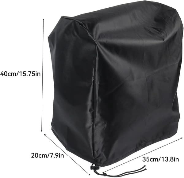 Microscope Dust Cover, Waterproof 210D Oxford Fabric Protective Case for Laboratory Use, Full Size, Black