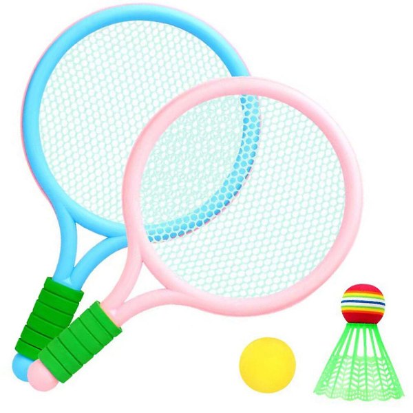 1 Set Barn Tennisracket Badmintonracket Badmintonspelverktyg Tennisracket Set För Utomhus 40x24cm