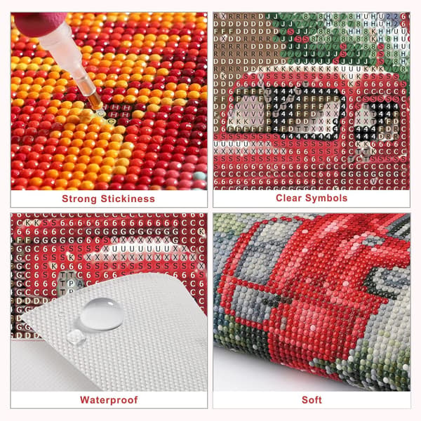 （27）DIY Diamantmaling Julekit, 5D Jul Broderi Diamant