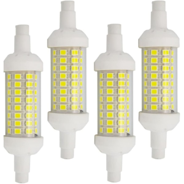 4x R7s Led Lampa 6w 78mm Keramiska Lampor Floodlight Spotlight Lampa - Cool White 6000k - 20*78mm - 480lm - Ac220v - R7s Halogen Ersättningslampa