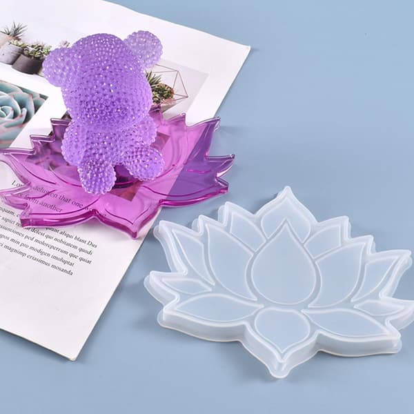 DIY Silikon Lotus Coaster Form Multifunksjonell Lotusblomst Koppunderlagsform