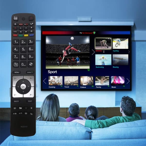 Replacement Remote Control for Hitachi TV Remote RC5117 with Netflix YouTube - No Setup Required