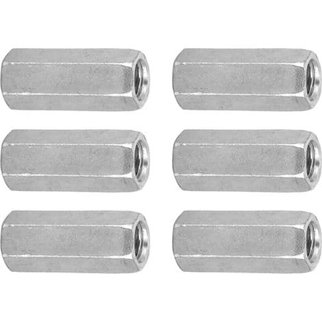 10 Pieces M8 Hex Extension Nuts, Threaded Rods for Fasteners (M8 x 30 mm)