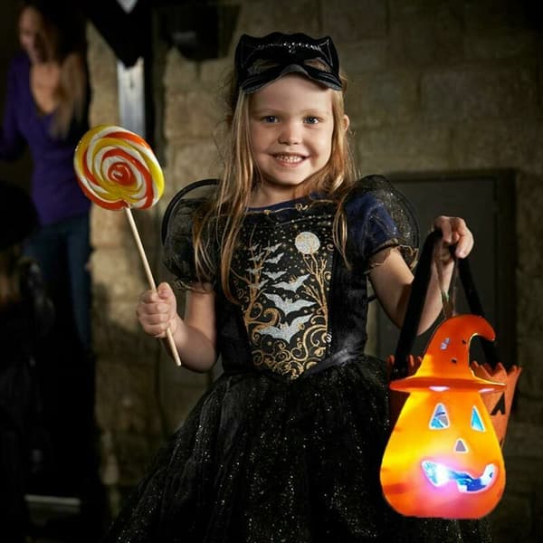 Halloween Dekorationer Bærbare LED Græskar og Kranie Lanterner Flagermus