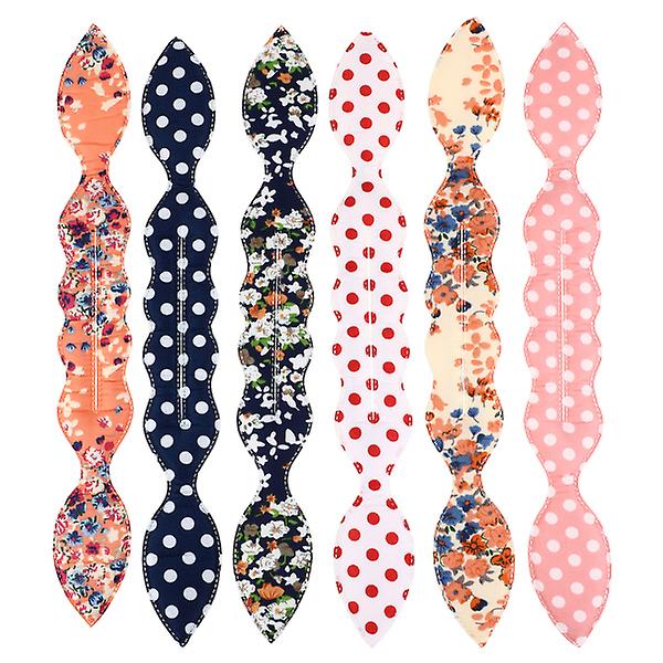 6 kpl Sienen hiuskiharrin hiusnuttura-tekijät Tikku Baletti Nuttura-tekijät Nuttura-muotoilija Taitava Nuttura Hiukset Chignon Mak Assorted Color 33.5X4X0.8CM