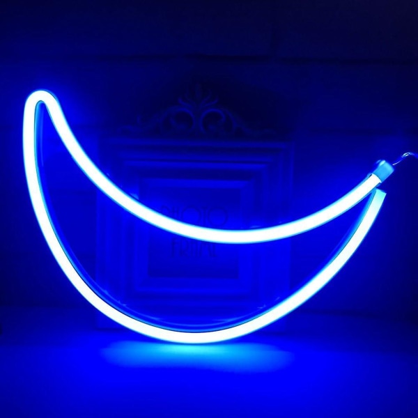 Kaunis Kuun Yövalo Lapsille, Led Kuu Neon Koristevalo, Jouluseinäkoriste, Syntymäpäiväjuhlat, Lastenhuone, Olohuone, Hääjuhlat