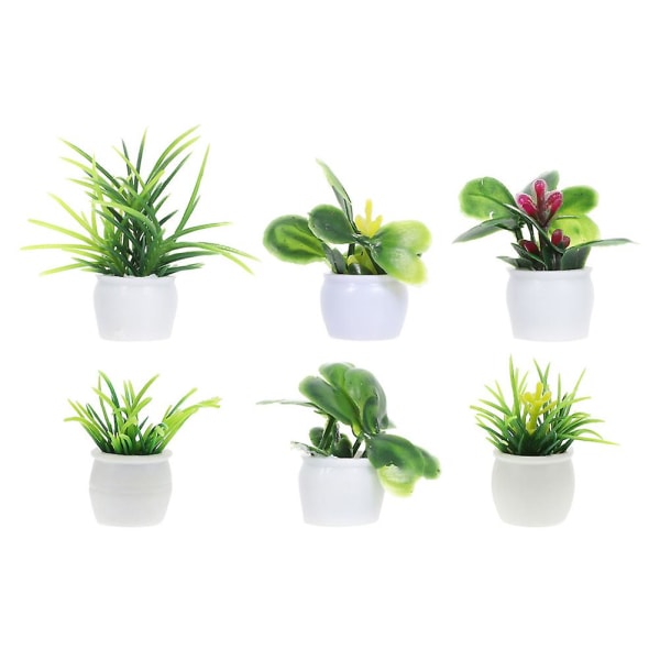 6 kpl Miniatyyri Miniatyyri Kasvi Ruukku Kukka Bonsai Nukkitalo Ruukutettu Kasvi Teko Bonsai KasvitGreenM