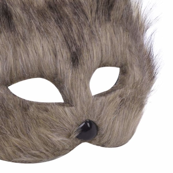 Mask Halloween Räv Mask Cosplay Kostym Halv Ansikte Djur Luddig Fest Jul Ögon Katt Masker Påsk Halv Ansikte Masker