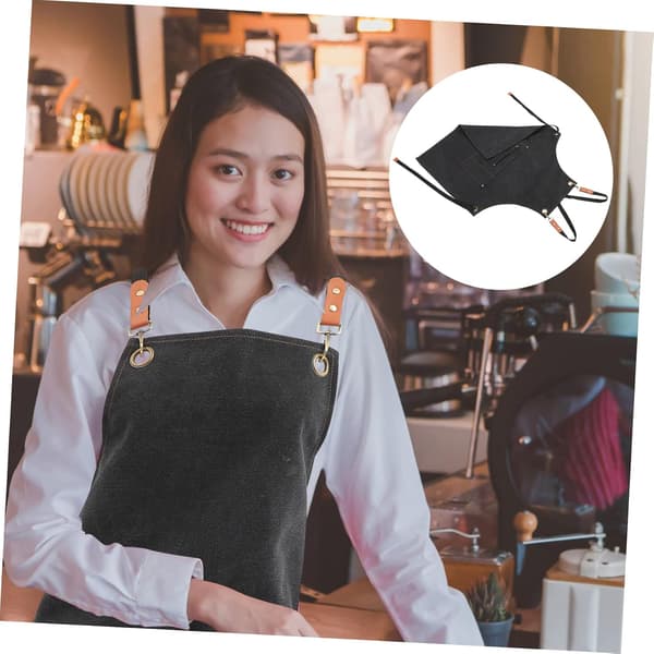 Chef Apron for Men Canvas Work Apron Pockets Cooking Apron for Kitchen Accessories