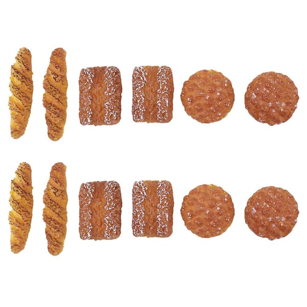 12 stk Miniatyr Brøddekorasjoner Simulert Brød Minihus Layout Brødrekvisitter 2x1cm 2x1cm